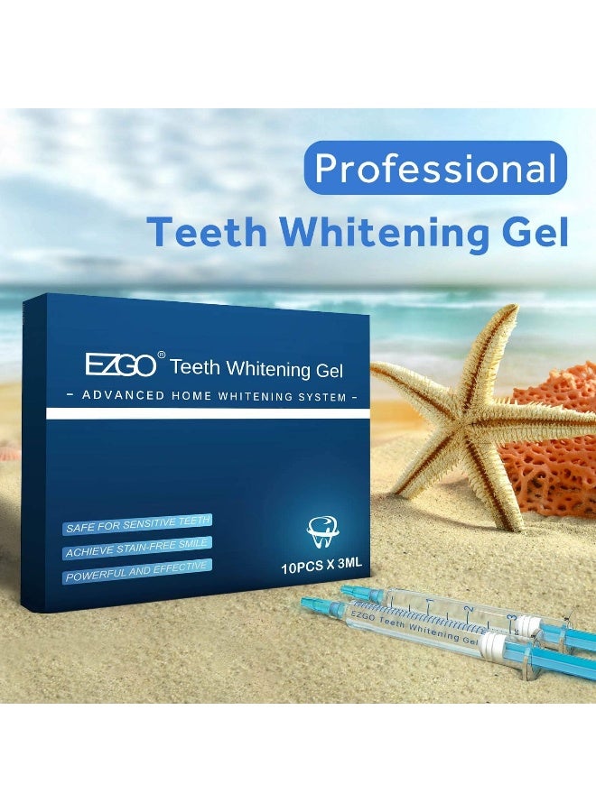 EZGO Ezgo Teeth Whitening Gel Syringe22% Carbamide Peroxide(10) 5Ml SyringesNo Sensitivity - Image 4