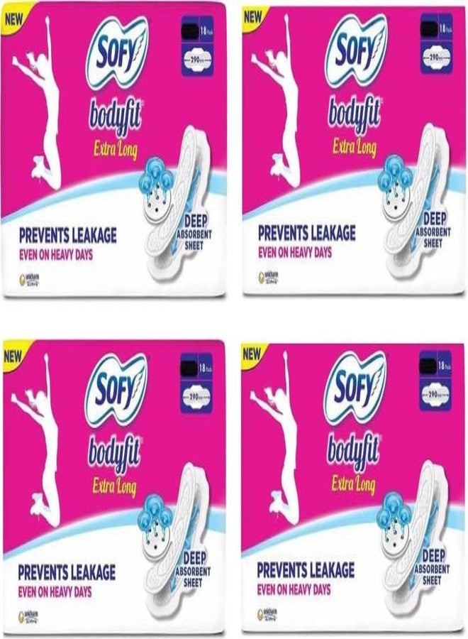 صوفي فوط صحية SOFY Body Fit عبوة كومبو 18+18+18+18 فوطة صحية (عبوة من 4) فوطة صحية (عبوة من 72) - Image 1