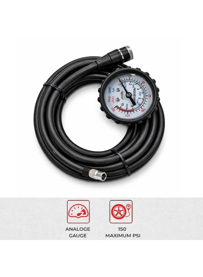 7M Tire Pressure Gauge Hose with Analog Display and Quick Connect Air Fitting – Suitable for Cars, Trucks, and Motorcycles - Image 2
