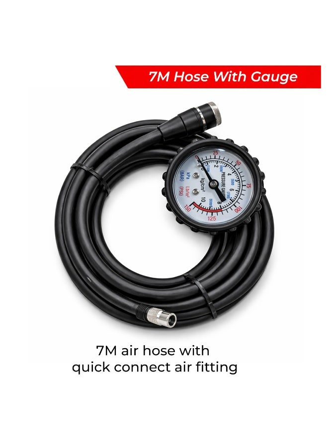 7M Tire Pressure Gauge Hose with Analog Display and Quick Connect Air Fitting – Suitable for Cars, Trucks, and Motorcycles - Image 4