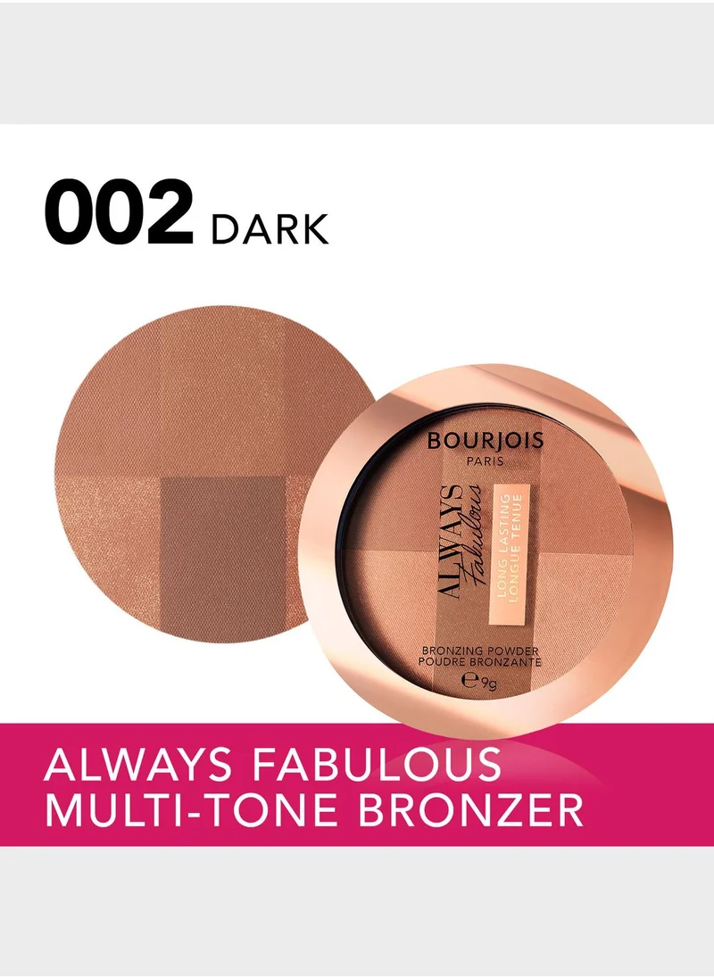 BOURJOIS PARIS Bourjois Always Fabulous Bronzer – 002 – Dark, 9g