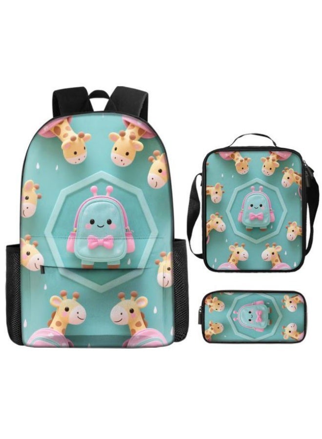 Bright Li Fire [Hot New Product] Cute Cartoon Bag Set | Shoulder + Handbag + Pencil Bag Three-piece Set | Essential for Children and Students Outdoors - 73  - Image 2