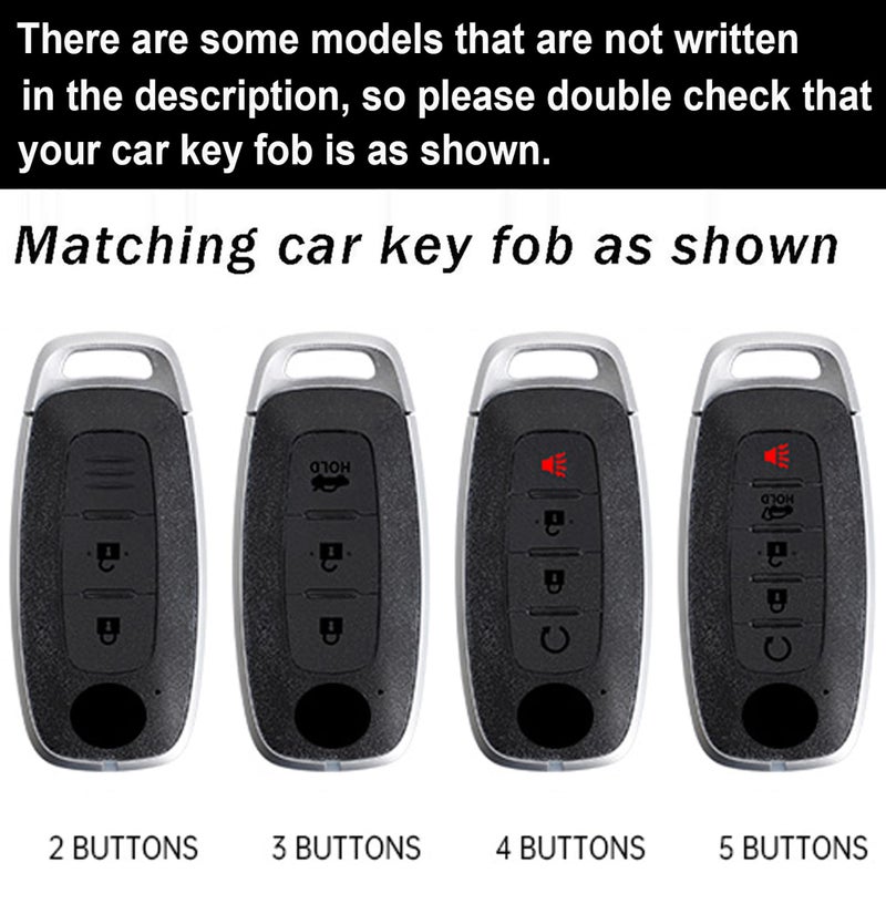 ontto Metal and Leather Key Bag Fit for Nissan 2023-up Key Fob,Solid and Durable Car Key Case for Maxima Armada Rogue Pathfinder X-Trail Versa Kicks Ariya Qashqai Teana Sentra,Brown - Image 2