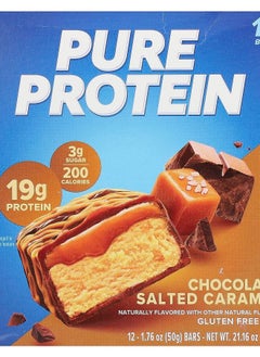 Pure Protein Gluten Free Bar Chocolate Salted Caramel 12 Bars 1.76 oz (50 g) Each 
