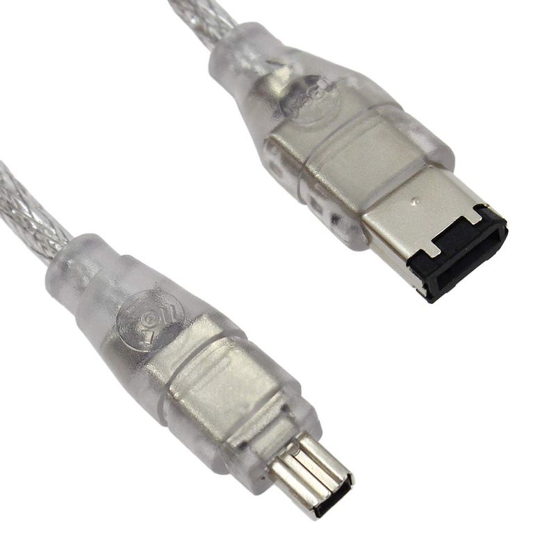 Eilumduo 2Pcs 120cm/4FT FireWire IEEE 1394 Cable/iLink 6 Pin to 4 Pin Male to Male DV Cable, Premium 4-Pin to 6-Pin FireWire Cable Cord for Computer Laptop Clear - Image 5