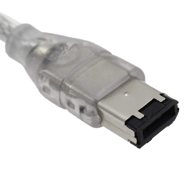 Eilumduo 2Pcs 120cm/4FT FireWire IEEE 1394 Cable/iLink 6 Pin to 4 Pin Male to Male DV Cable, Premium 4-Pin to 6-Pin FireWire Cable Cord for Computer Laptop Clear - Image 3