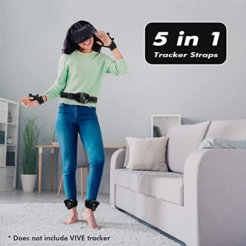AMVR 5-Pcs Full Body Straps for HTC Vive VR Tracker/Tracker(3.0) - Adjustable Waist Belts, Wrist Band Accessories (Tracker Sold Separately) - Image 5