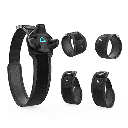 AMVR 5-Pcs Full Body Straps for HTC Vive VR Tracker/Tracker(3.0) - Adjustable Waist Belts, Wrist Band Accessories (Tracker Sold Separately) - Image 1