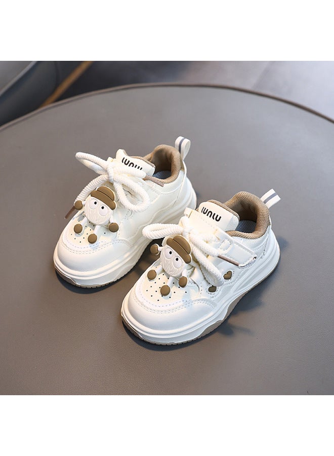 Children's Casual Shoes, Girls' Korean-style Sports Sneakers,  Spring And Autumn New Soft-soled Shoes For Little Girls And Boys, White Shoes