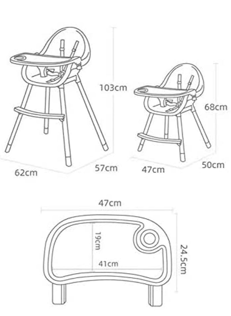 LIMOS Baby Dining Chair 3 in 1 Portable High Chairs - Image 2