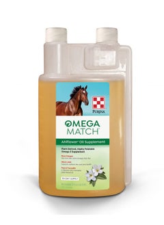 PURINA Purina | Omega Match Ahiflower Oil Horse Supplement | 32 Ounce (32 OZ) Bottle 
