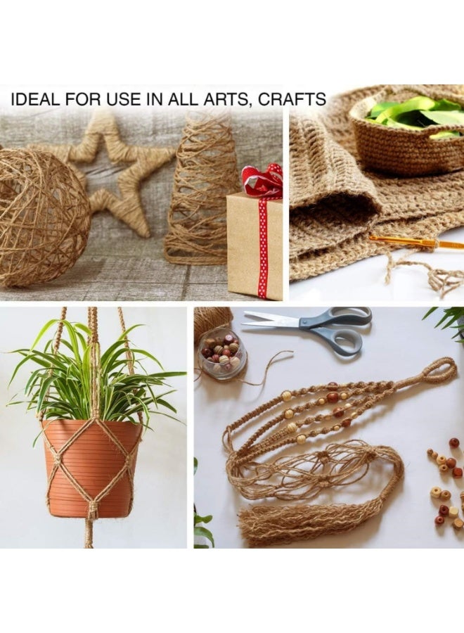 Natural Jute Twine 100 m Length 3 Ply Garden String Brown 2 mm Thickness for Decoration Floristry DIY Crafts Bundling Wrapping 1 Roll - Image 4