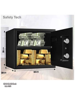 Safety Tech Safe with digital screen, movable internal shelf and powerful alarm, size 30*38*30cm  - Image 5