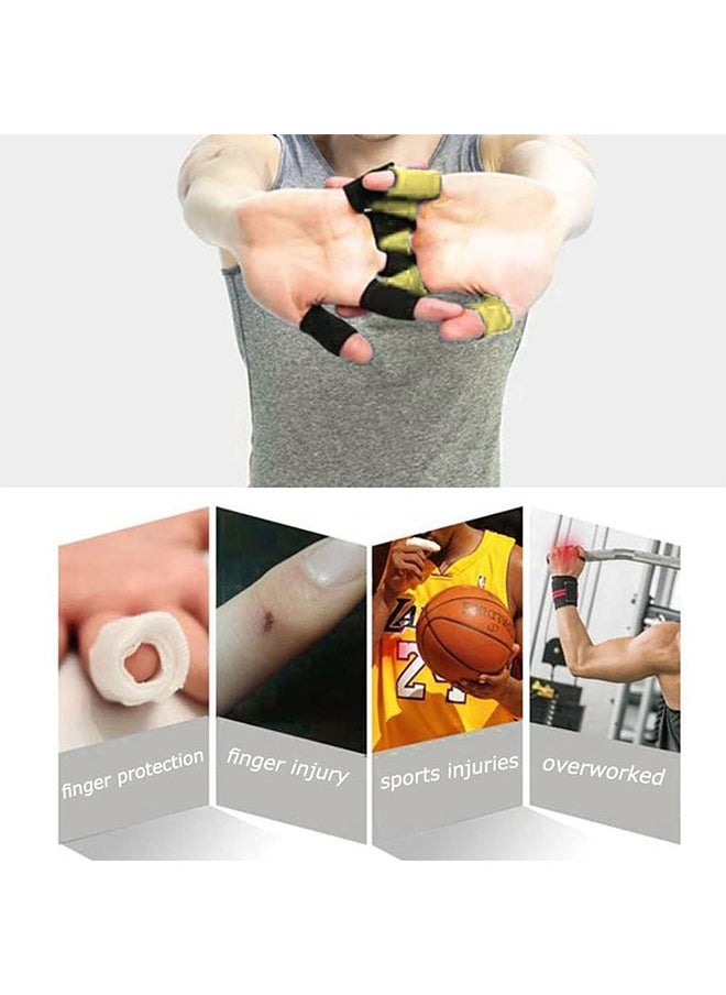 20 Pieces Finger Sleeves, Support Protector Breathable Elastic Finger Tape for Pain Relief Arthritis Trigger Finger Sports Basketball Baseball (Black+Skin Tone)