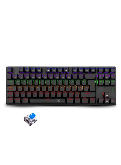 T-DAGGER TGK313 لوحة مفاتيح الألعاب الميكانيكية BORA Rainbow TKL | التبديل الأزرق