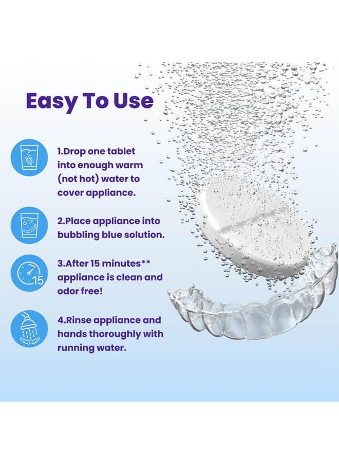 Bahfir Retainer Brite - Retainer Cleaner Tablets for Invisalign, Mouth Guard Cleaner, Night Guard Cleaner and More, Cleaning Tablets for Ultrasonic Cleaners, 30 Tablets - 1 Month Supply - Image 4
