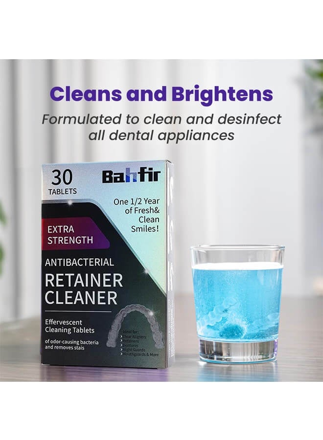 Bahfir Retainer Brite - Retainer Cleaner Tablets for Invisalign, Mouth Guard Cleaner, Night Guard Cleaner and More, Cleaning Tablets for Ultrasonic Cleaners, 30 Tablets - 1 Month Supply - Image 5