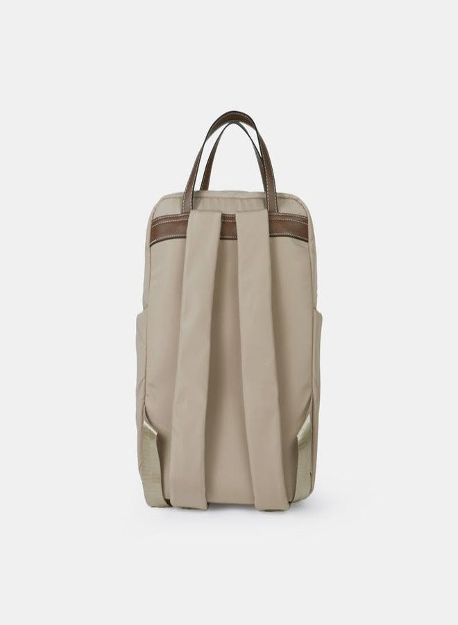 Accessorize London Women's Cream Elara Quilted Backpack | water-resistant Backpack with Detachable Sling Strap | Stylish Casual & Travel Handbag | Nylon Bag - Image 4