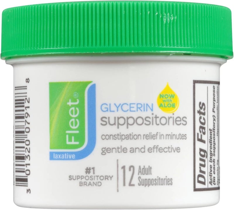 Fleet Fleet Glycerin Suppositories Adult 12 Each (Pack of 4)