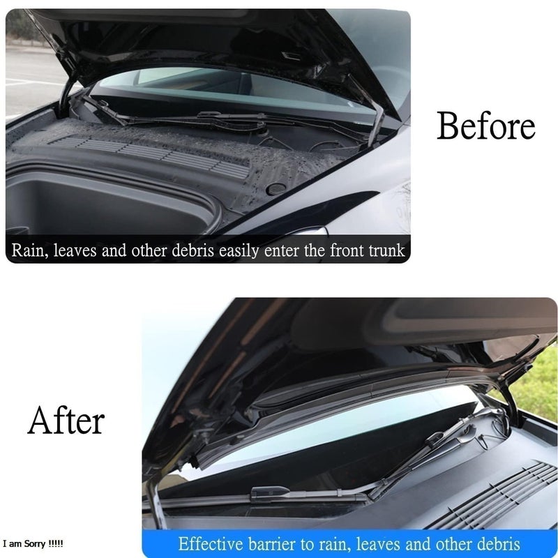 FITEV FITEV Tesla Model Y Front Hood Weather Strip Rubber Seal Protector Front Trunk Hood Dust Proof Seal Guard Strip for Tesla Model Y Accessories  - Image 2