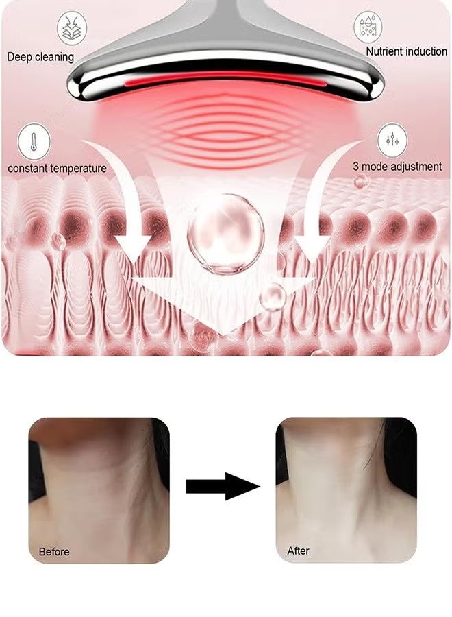 Dougez Face Massager, Face Beauty Device, Facial Lifting Therapy Machine EMS Face Massager Anti Wrinkle Skin Tightening Reduce Double Chin Skin Care Tools 7 Colour Modes - Image 3