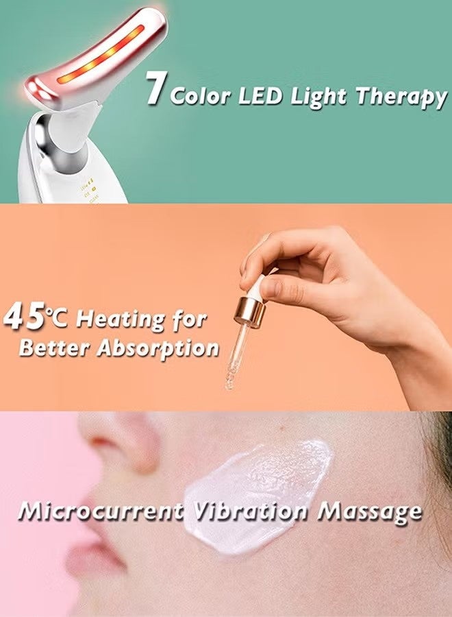 Dougez Face Massager, Face Beauty Device, Facial Lifting Therapy Machine EMS Face Massager Anti Wrinkle Skin Tightening Reduce Double Chin Skin Care Tools 7 Colour Modes - Image 5