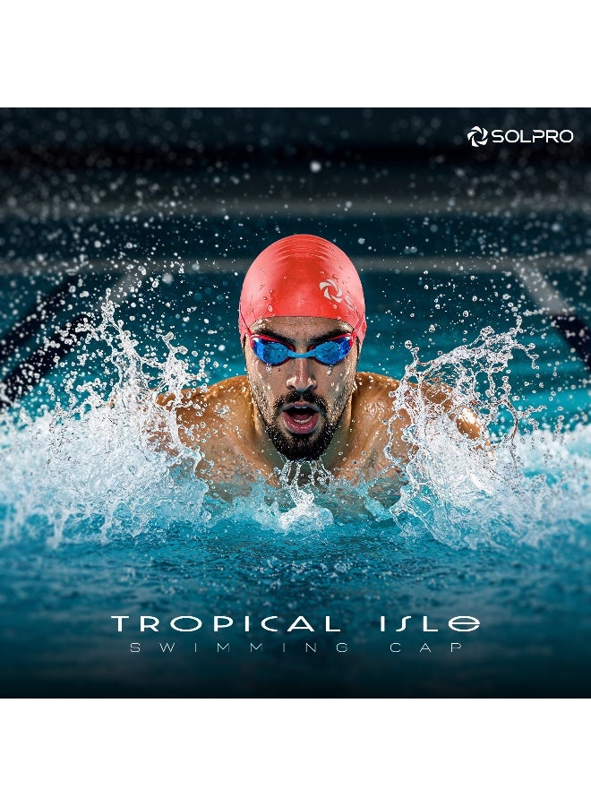 SOLPRO Tropical Isle Swimming Cap (Red) - Image 2