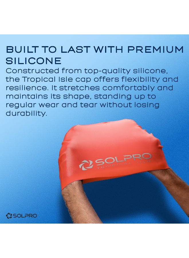 SOLPRO Tropical Isle Swimming Cap (Red) - Image 5