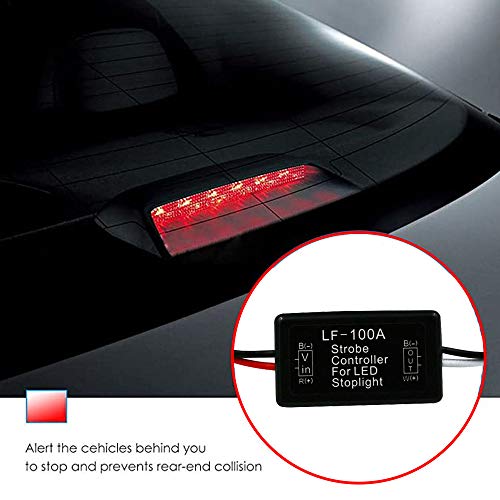 YSY 2PCS LF-100A Flash Strobe Controller Auto Car Flasher Module for LED Brake Light Tail Stop Light 12V (LF-100A) - Image 3