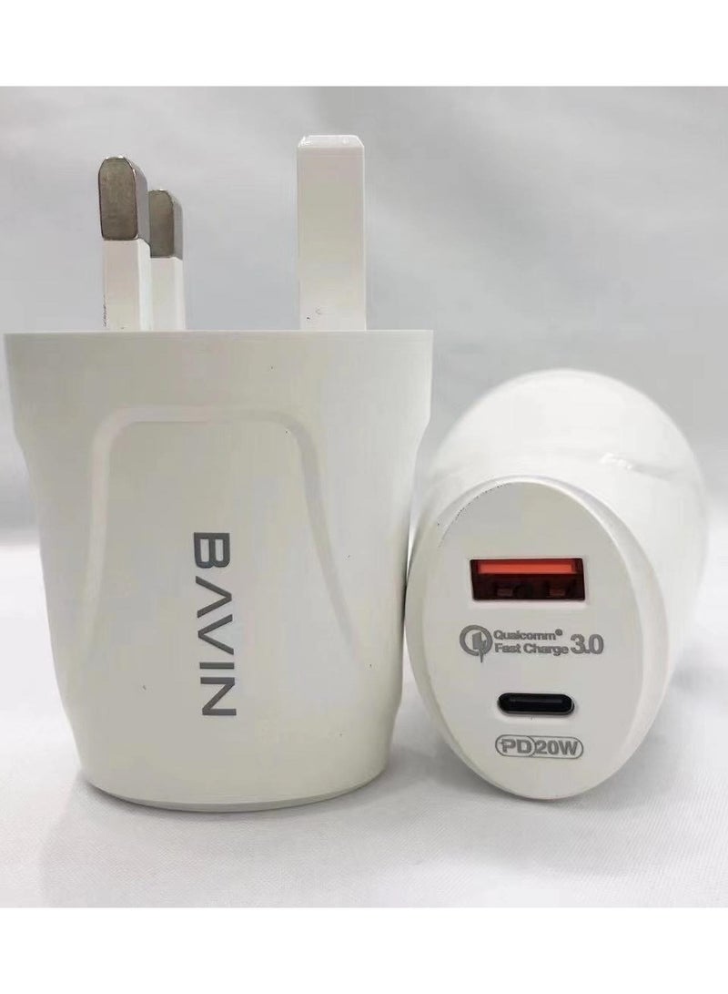 Bavin FAST CHARGER 20W PD20W+QC3.0 - Image 2