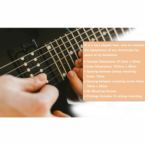 JIUWU Metal Flat Electric Guitar Humbucker Pickup Ring, Frame Mounting Ring, Bridge Neck Pickups Cover Frame Replacement Part, Pack of 2 - Image 5