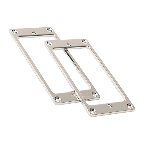 JIUWU Metal Flat Electric Guitar Humbucker Pickup Ring, Frame Mounting Ring, Bridge Neck Pickups Cover Frame Replacement Part, Pack of 2 - Image 2