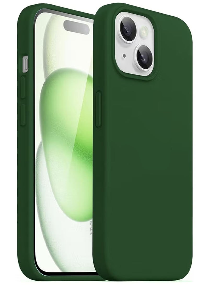 CATANES iPhone 15 Plus Case Silicone Case Cover Durable and Anti Scratch Back Cover Green - Image 4