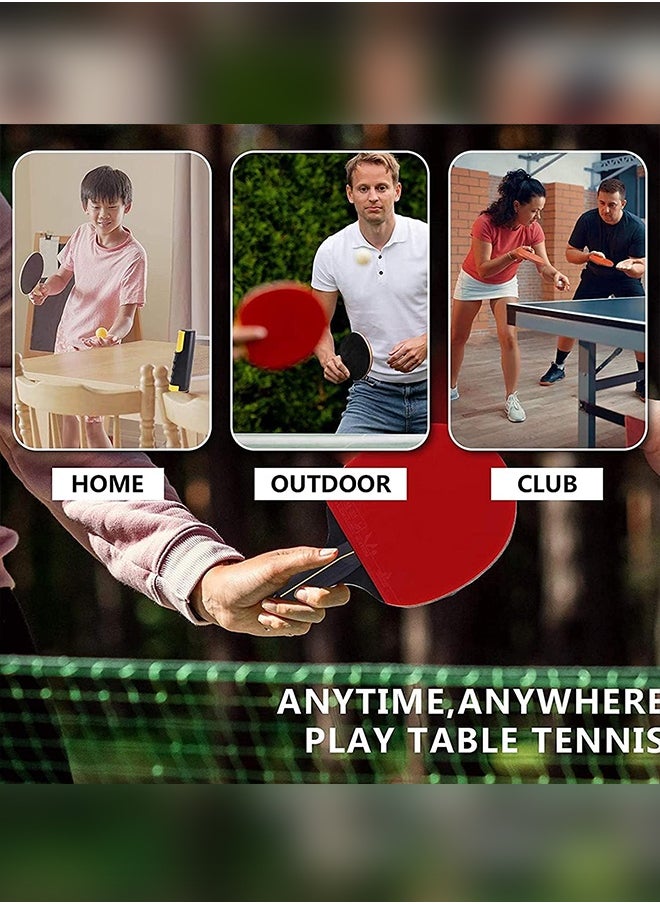 UNUNS Ping Pong Paddle Set,Professional Table Tennis Paddles Kit For 2 Player-2 Table Tennis Rackets,3 Ping Pong Balls And Portable Case,Ping Pong Rackets For Kids Adults Home Indoor Outdoor Play  - Image 4