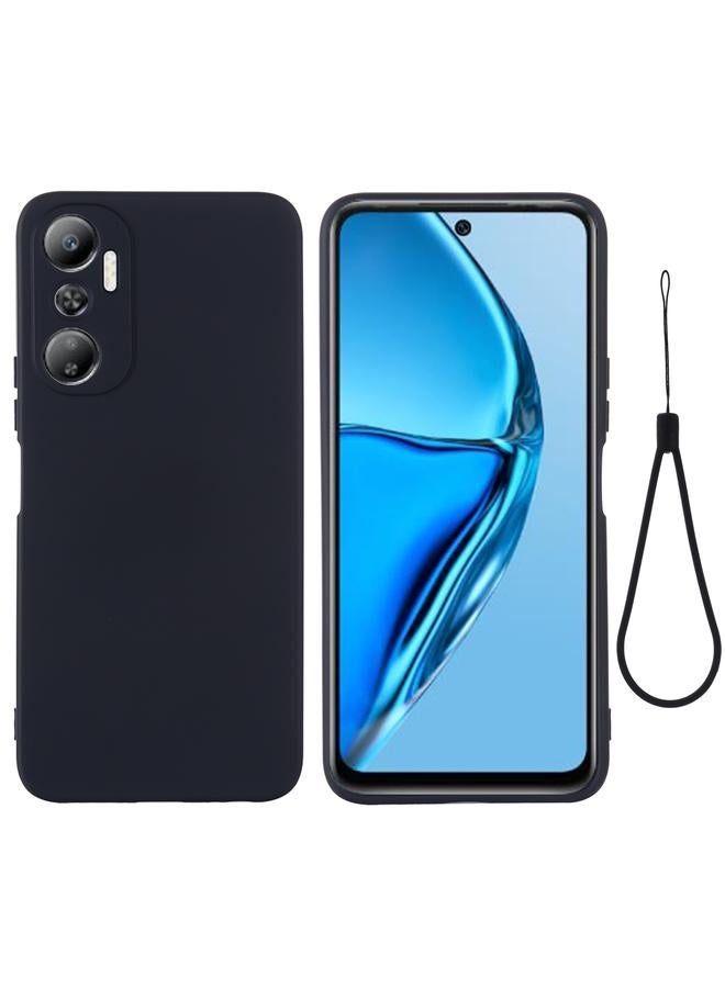 زبون جراب لهاتف Infinix Hot 20 4G X6826 مصنوع من السيليكون السائل المقاوم للصدمات بلون نقي - Image 1