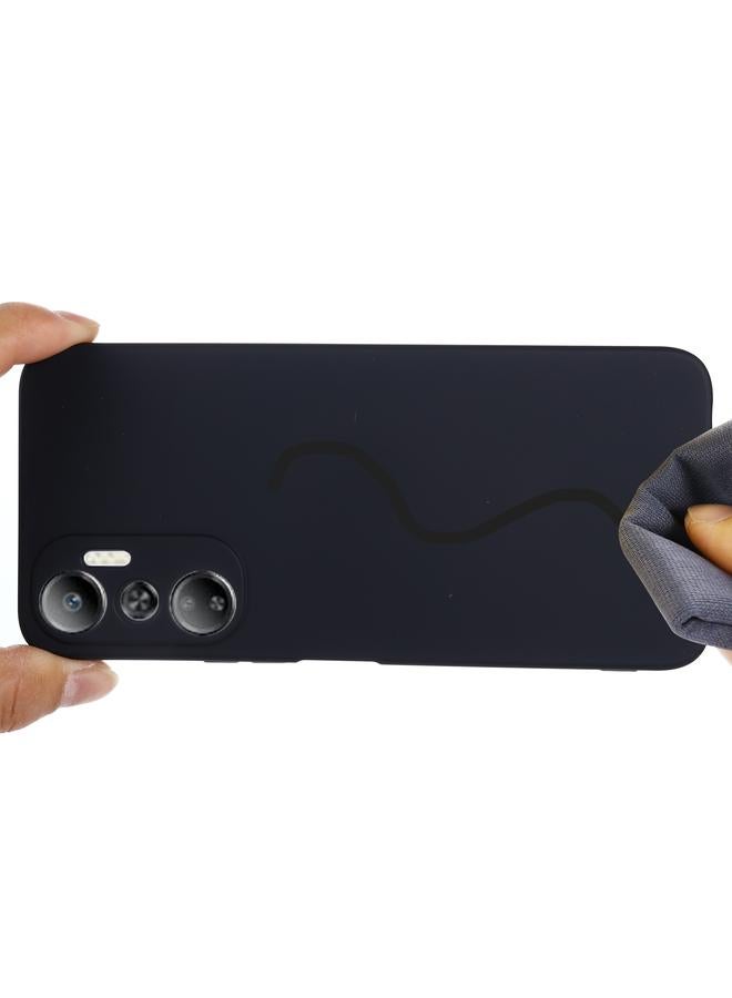 زبون جراب لهاتف Infinix Hot 20 4G X6826 مصنوع من السيليكون السائل المقاوم للصدمات بلون نقي - Image 4