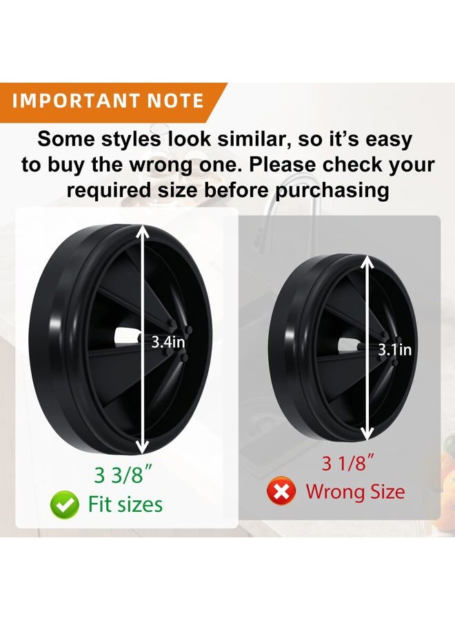 Kaiwon Garbage Disposal Splash Guard 3 3/8" for InSinkErator Evolution Series, Noise Reduction & Easy Install Silicone Sink Baffle - Dishwasher Safe Drain Plug for Home Kitchens & Rentals - Image 2