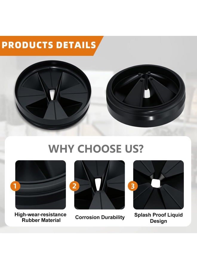 Kaiwon Garbage Disposal Splash Guard 3 3/8" for InSinkErator Evolution Series, Noise Reduction & Easy Install Silicone Sink Baffle - Dishwasher Safe Drain Plug for Home Kitchens & Rentals - Image 3