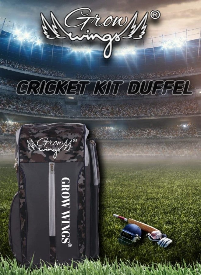 Grow wings Cricket Kit Duffle with Material/Solid Nylon Fabric (Kit Bag) (Olive Green) - Image 1