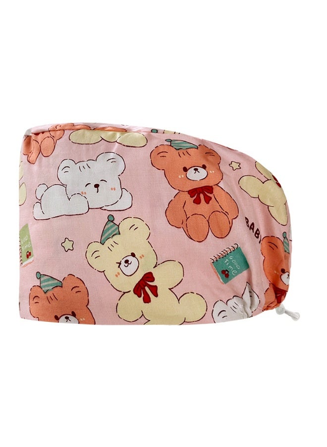 NIBEMINENT Personalized Colorful Print Cotton Hat Medical Scrubs Caps Buckle Beauty Salon Hat Lab Pet Shop HeadCover Nurse Cap Surgical Cap