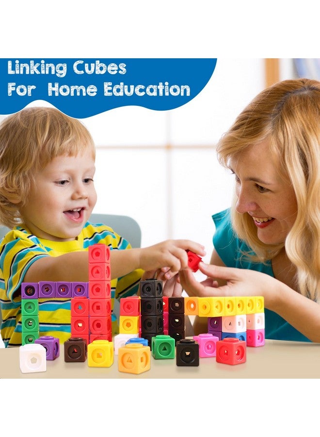 Poen مكعبات ربط بوان 800 قطعة لعد الرياضيات، مكعبات ملونة تعليمية، لعبة مكعبات متصلة، تعليم الرياضيات للأطفال من 4 إلى 8 سنوات، نشاط STEM - Image 4