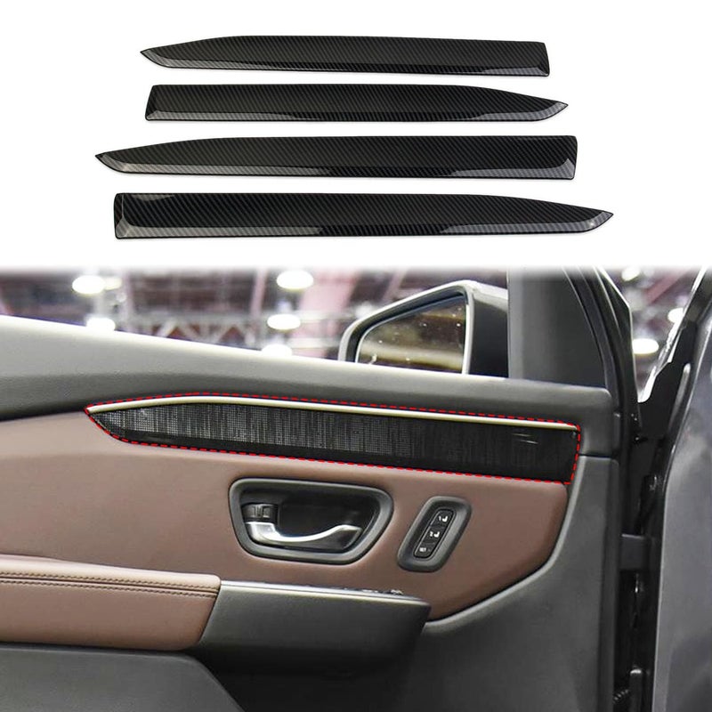 crosselec Carbon Fiber Interior Door Panel Trim Strip Cover Acessories For 20232024 Honda Pilot