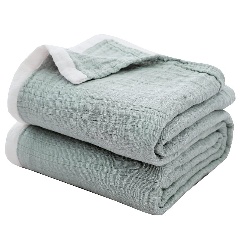 SE SOFTEXLY Muslin Throw Blanket for Adults 4Layer Soft Throw Blankets for Couch Breathable Cotton Blankets All Season Lightweight PreWashed Bed Throw Twin Blanket60x 80Sage Green