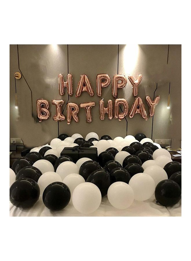 NIBEMINENT 53-Pack Solid Foil Happy Birthday Latter with Balloon