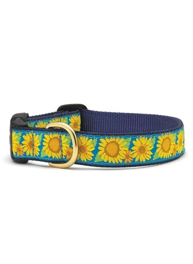Up Country - Up Country Bright Sunflower Dog Collar, Small (9 to 15 inches) 5/8 inch Narrow Width - Image 1