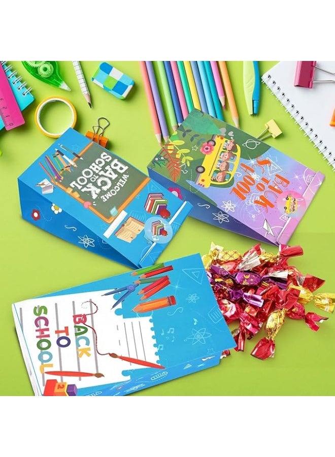 Kidzilla Back to School Gift Bags with Stickers for Classroom Welcome Treats and Party Favors - 12 Gift Bags in 2 Designs with 18 Stickers - Image 5