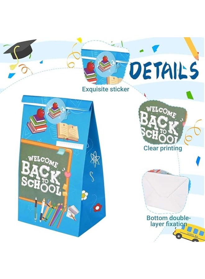 Kidzilla Back to School Gift Bags with Stickers for Classroom Welcome Treats and Party Favors - 12 Gift Bags in 2 Designs with 18 Stickers - Image 3
