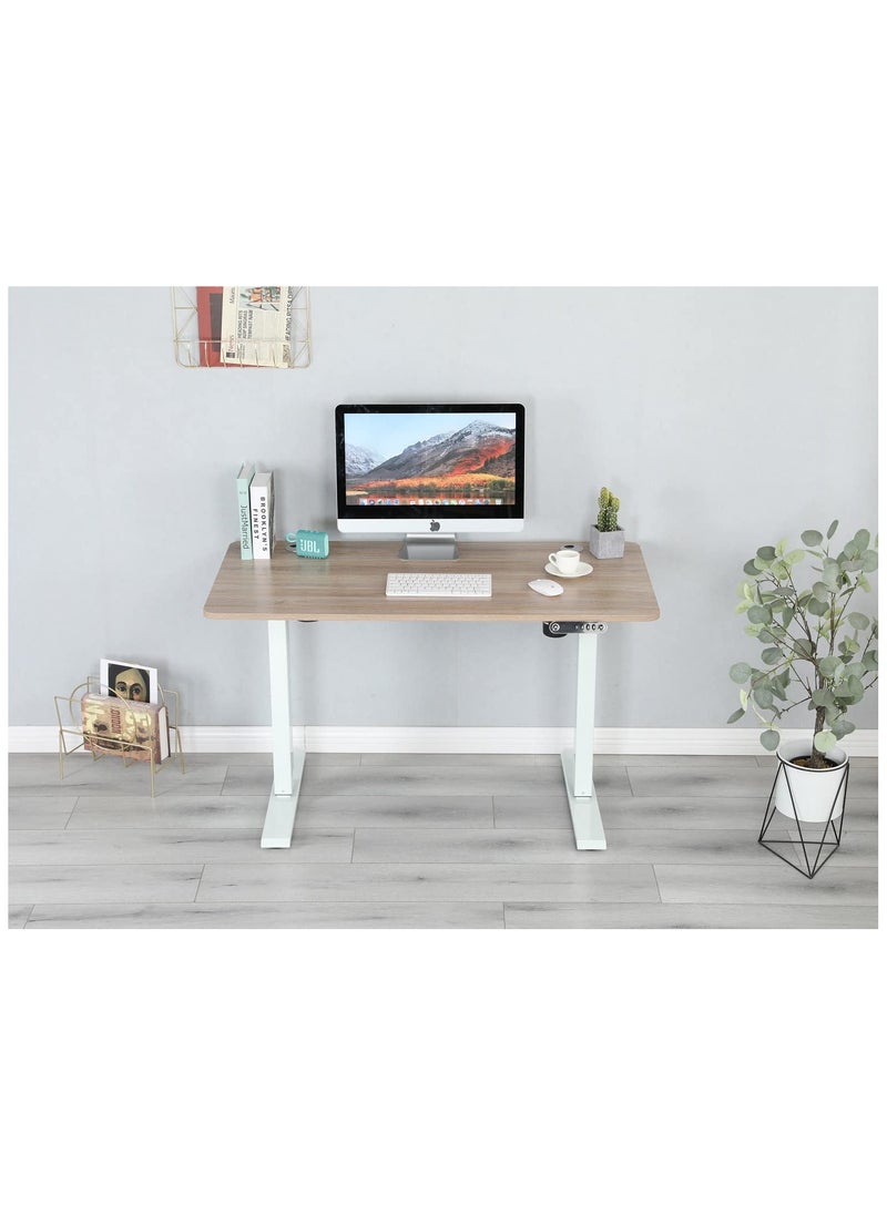 Royal Polar - RoyalPolar Sit Stand Home Office Ergonomic Electric Standing Desk Lifting Computer Desk Intelligent Workstation with 4 Height Memory Controller with Headphone Hook 120CM, Natural - Image 1