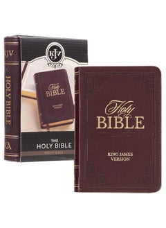 KJV Holy Bible, Mini Pocket Size, Faux Leather Red Letter Edition - Ribbon Marker, King James Version, Burgundy  - Image 2
