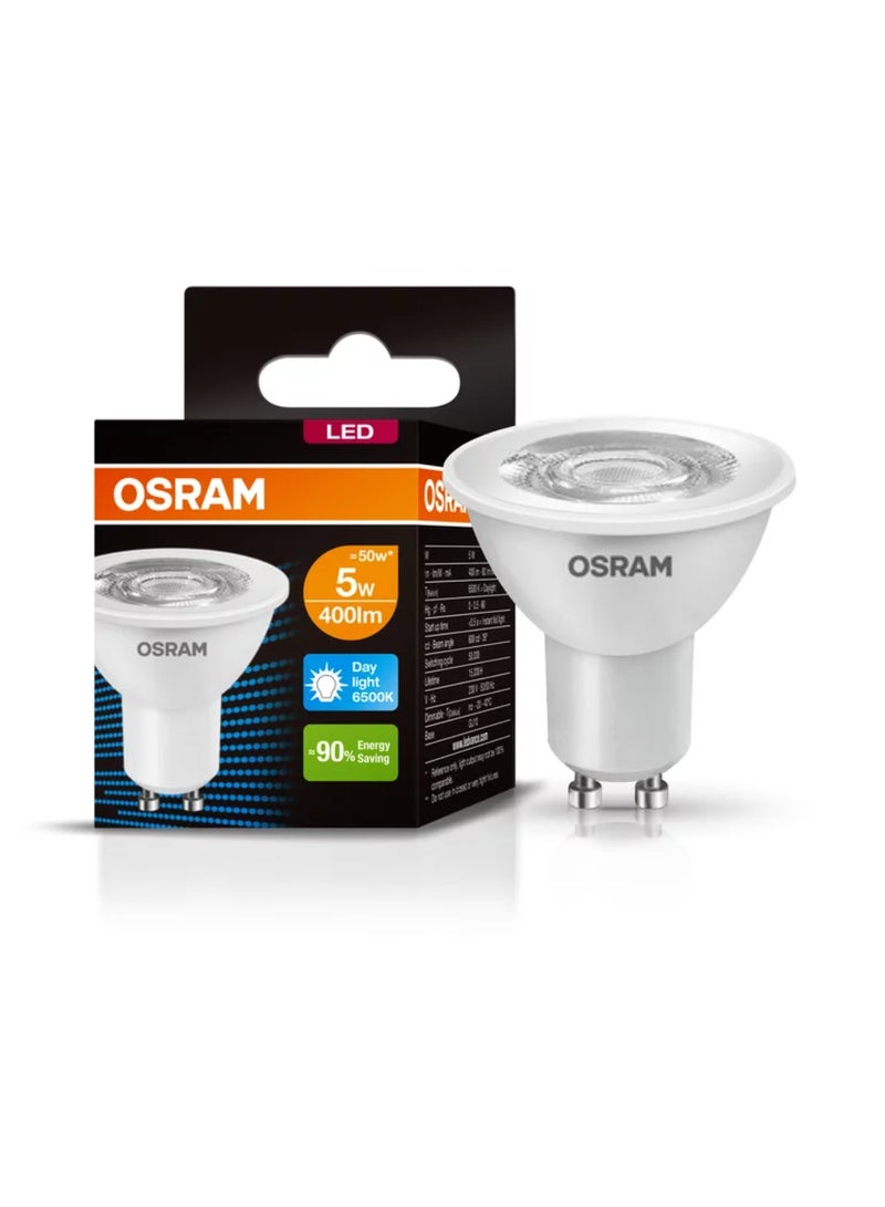 Osram GU10 PAR16 36° 5W Daylight LED Bulb 6500K - Pack of 10 - Image 2